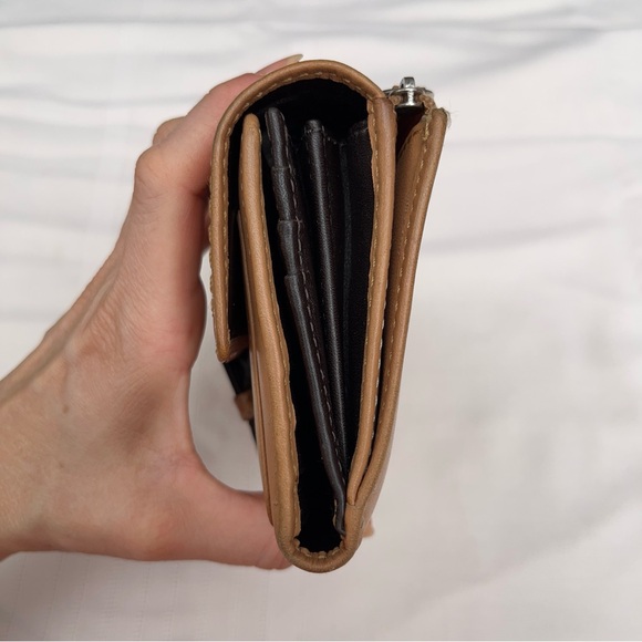 Vintage Coach Camel Leather Soho Buckle Slim Envelope Wallet - Picture 6 of 14